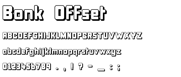 Bonk Offset font